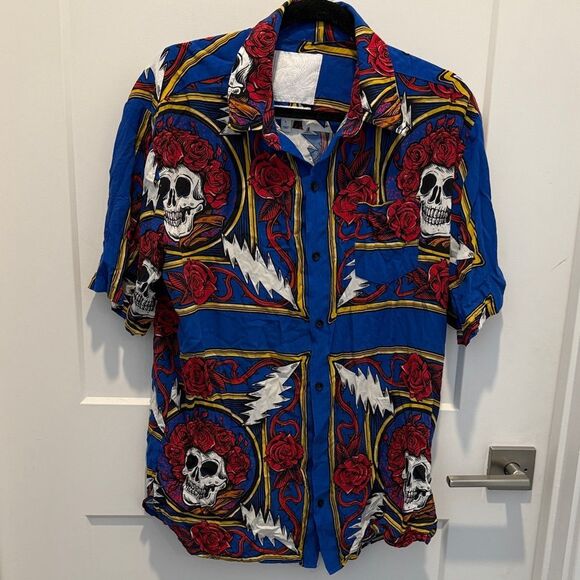 Chinatown Market Grateful Dead Short Sleeve Button Down Shirt, Size Large. - Picture 1 of 7